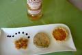 Foie gras et son chutney de pomme, tartelette à l'ail confit