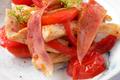 Wok de dinde façon basquaise