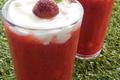 Gaspacho de fraises et sa chantilly au basilic