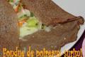 Galette à la fondue de poireaux et au surimi