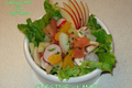 Salade de crudités, vinaigrette aux agrumes