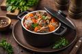 Bœuf bourguignon traditionnel au vin de Bourgogne