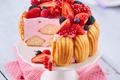 Charlotte de Madeleines & mousse de fruits rouges
