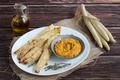 Asperges des Sables des Landes IGP panées au four et dip de carottes