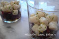 Verrine pétoncles et betteraves