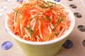 Duo de carottes et céleri, sauce yaourt
