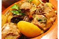 Lapin sauvage façon tajine aux pruneaux , citrons confits et aux baies roses