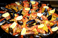 Paëlla au feu de bois