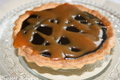 Tartelette au chocolat noir sur lit de caramel au beurre salé