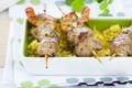 Brochettes d'agneau aux gambas