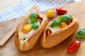 Egg boat ou Œuf cocotte cuit dans un pain
