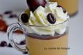 Panna cotta au café garnie de ganache au chocolat