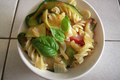 Salade de pâtes aux courgettes caramélisées