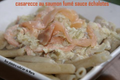 Casarecce au saumon fumé sauce échalotes