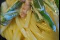 Spaghettis carbonara au vert