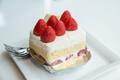 Fraisier et son nappage fraise et menthe