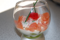 Verrine de kiwi et saumon fumé