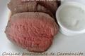 Rôti de rosbeef Charolais à la sauce au Roquefort
