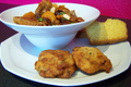 Stew d'agneau à ma façon, cornbread et galettes de pommes de terre