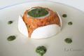 Millefeuilles de couscous et Galbanino au parfum de pesto