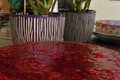 Cheese cake aux framboises et biscuits de Reims