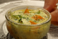 Flan de brocolis et de carottes au chèvre