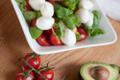 Salade avocats, Caprice des Dieux, tomates et olives noires