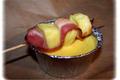 Soupe de courge et sa brochette