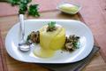 Polenta aux champignons et fondue moutardée