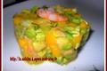 Tartare de crevettes mangue et avocats