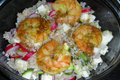 Quinoa aux crevettes sautées