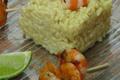 Risotto exotique et ses brochettes de crevettes