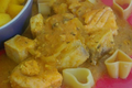 Duo de saumon et d'espadon au curry