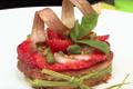Tartelettes aux fraises à et la rhubarbe