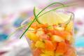 Tartare de saumon à l'ananas