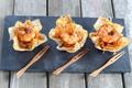 Mini cups crevettes et légumes