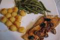 Rôti de veau aux olives et aux lardons fumés