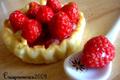 Tartelettes aux fraises et à la semoule à la rose