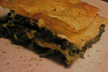Lasagnes à la buche de chèvre et aux épinards