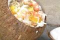 Salade noix de coco et crevettes