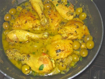 Tajine de poulet et olives