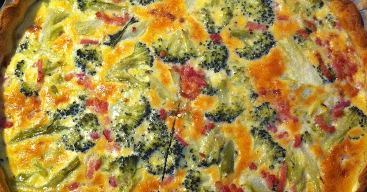 Recette - Quiche brocolis lardons en vidéo