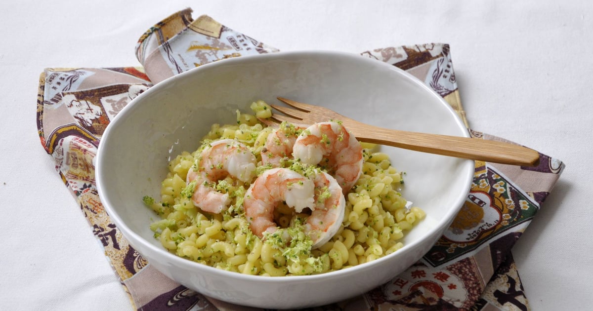 Recette Risotto de coquillettes au bouillon de crustacés & gambas