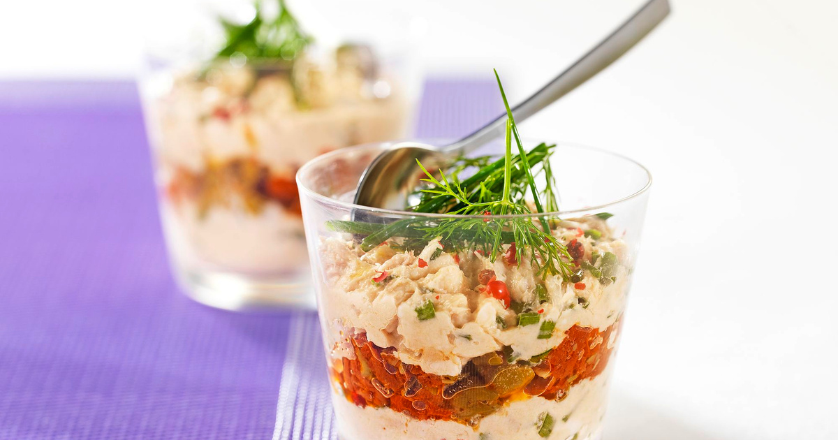 Recette Verrine de thon au chèvre
