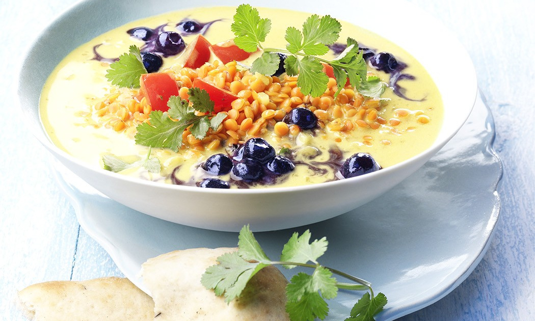 Recette Curry aux lentilles rouges et aux myrtilles - 750g.com