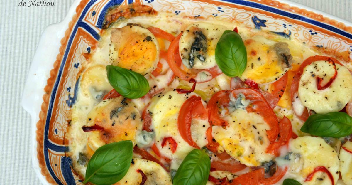 Recette Gratin De Tomates Aux Oeufs Durs Mozzarella Et