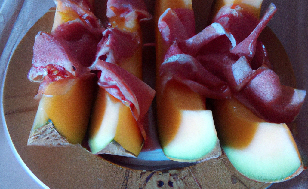 Recette Melons au jambon de Bayonne et aux noix