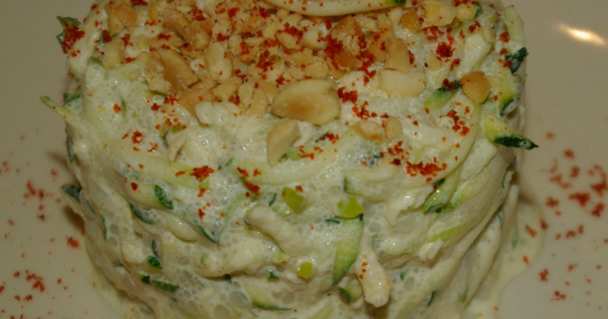 Salade de courgettes crues au curry