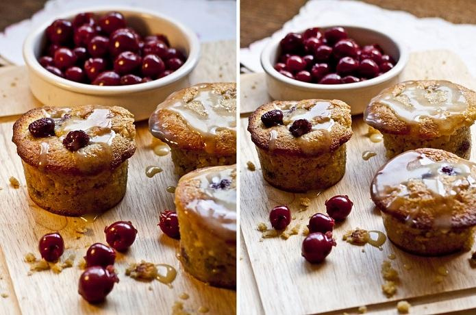 Muffins con ciliegie (aux cerises)