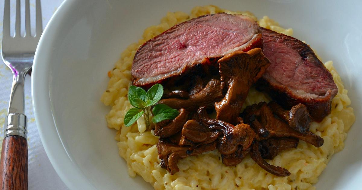 Recette Risotto Cremeux Girolles Et Magret De Canard 750g